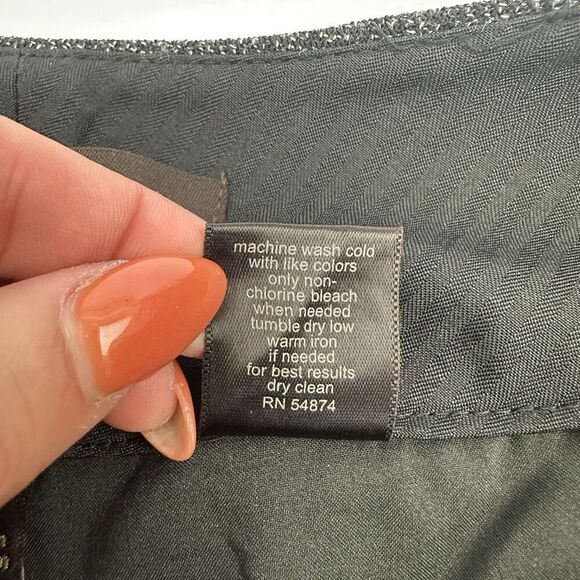 The Limited Drew Fit Black Tweed Flat Front Shorts Sz 8 Poly Viscose Stretch - Picture 7 of 9